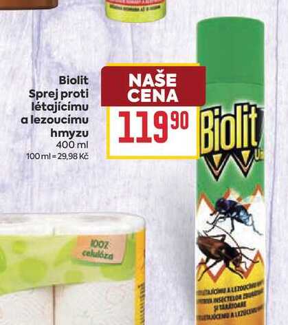 Biolit Sprej proti létajícímu a lezoucímu hmyzu 400 ml
