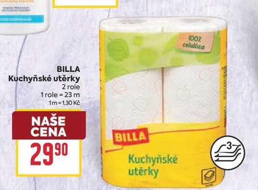 BILLA Kuchyňské utěrky 2 role