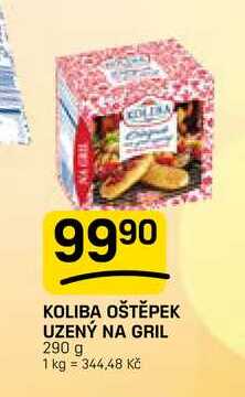 KOLIBA OŠTĚPEK UZENÝ NA GRIL 290 g 