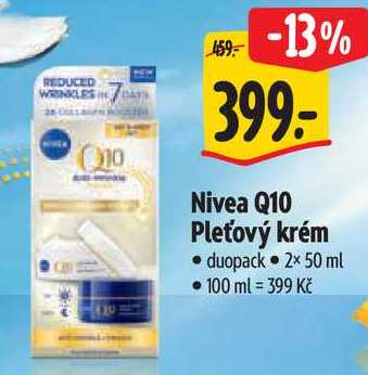 Nivea Q10 Pleťový krém, 2x 50 ml