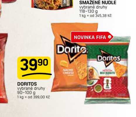 DORITOS vybrané druhy 90-100 g