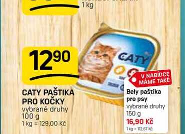 CATY PAŠTIKA PRO KOČKY vybrané druhy 100 g