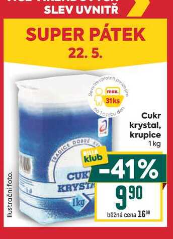 Cukr krystal, krupice 1 kg