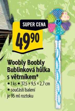 Woobly Boobly Bublinková hůlka s větrníkem*, 1ks