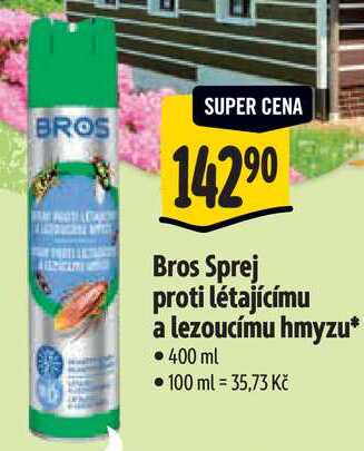 Bros Sprej proti létajícímu a lezoucímu hmyzu*, 400 ml