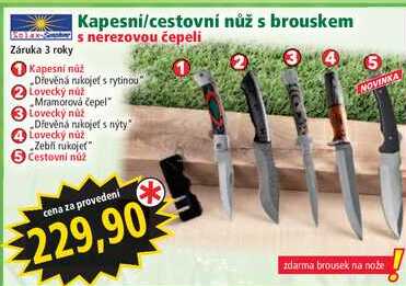 Kapesní/cestovní nůž s brouskem