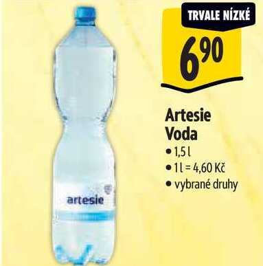 Artesie Voda, 1,5 l