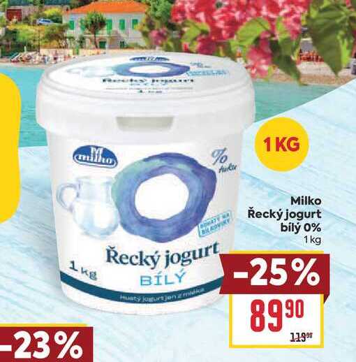 Milko Řecký jogurt bílý 0% 1kg