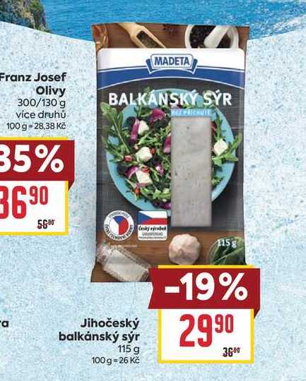 Jihočeský balkánský sýr 115 g