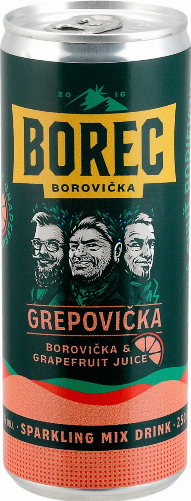 Borec Míchaný alkoholický nápoj Borovička Grepovička