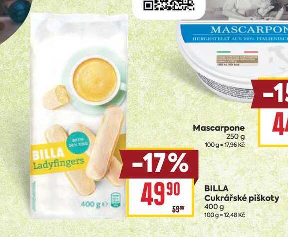 BILLA Cukrářské piškoty 400 g
