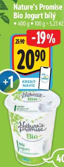 Nature's Promise Bio Jogurt bílý, 400 g