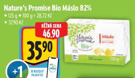 Nature's Promise Bio Máslo 82%, 125 g  