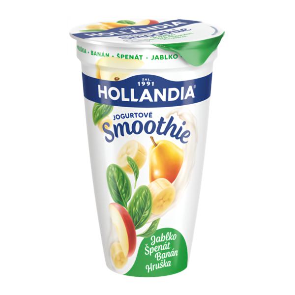 Hollandia Jogurtové smoothie banán, hruška, jablko, špenát