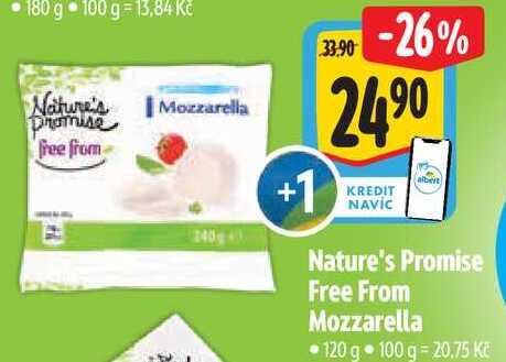 Nature's Promise Free From Mozzarella, 120 g  