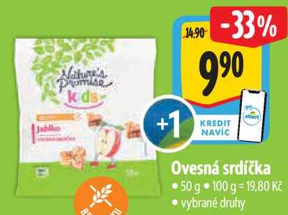 Ovesná srdíčka, 50 g