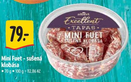 Mini Fuet - sušená klobása, 70 g