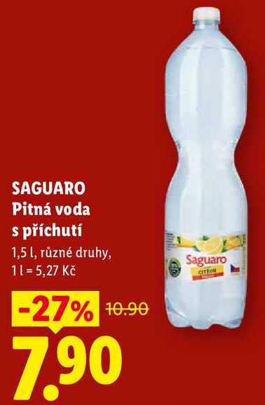 SAGUARO Pitná voda s příchutí, 1,5 l