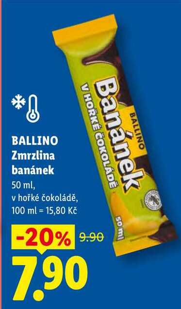 BALLINO Zmrzlina banánek, 50 ml