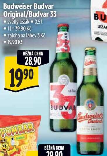Budweiser Budvar 33, 0,5 l