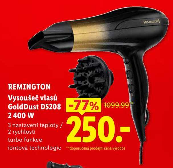 REMINGTON Vysoušeč vlasů GoldDust 2400 W 