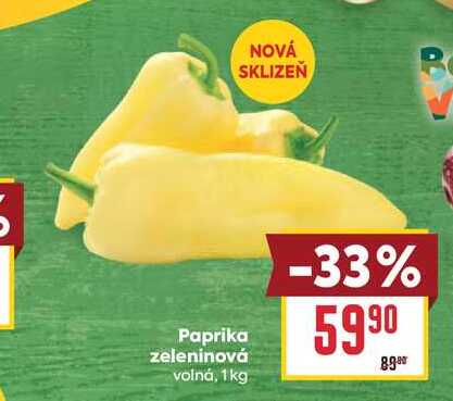 Paprika zeleninová volná, 1kg