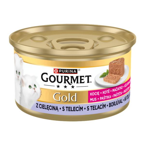 Gourmet Kitten konzerva pro koťata, telecí paštika