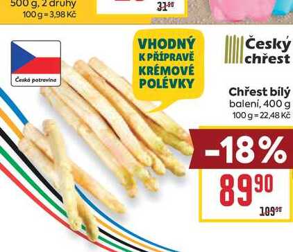 Chřest bílý balení, 400 g
