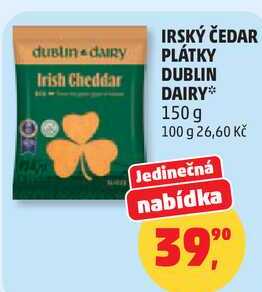 IRSKÝ ČEDAR PLÁTKY DUBLIN DAIRY*, 150g 