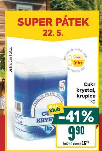 Cukr krystal, krupice 1kg