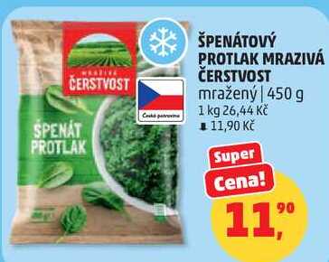 ŠPENÁTOVÝ PROTLAK MRAZIVÁ ČERSTVOST, 450 g 