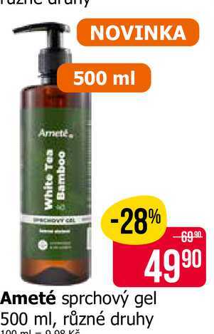 Ameté sprchový gel 500 ml, různé druhy 
