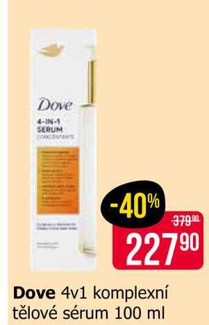 Dove 4v1 komplexní tělové sérum 100 ml