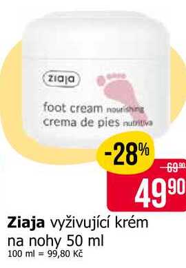 Ziaja vyživující krém na nohy 50 ml