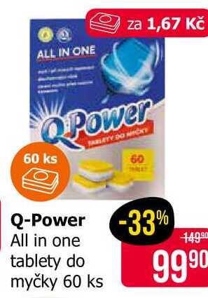 Q-Power All in one tablety do myčky 60 ks 