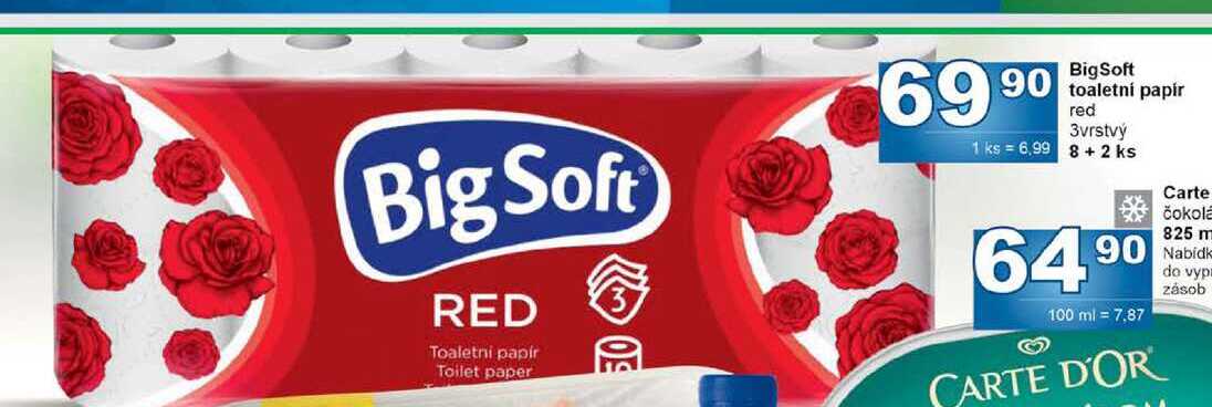 Big Soft Toaletní papír red 8+2ks