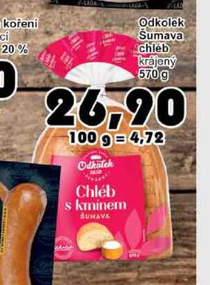 Odkolek Šumava chléb krájeny 570 g