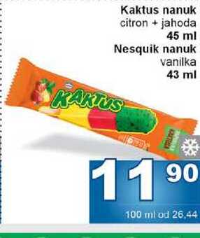 Kaktus nanuk citron + jahoda 45 ml