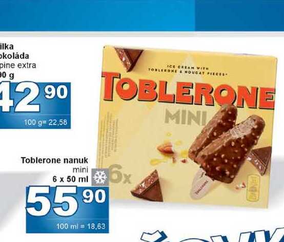 Toblerone nanuk mini 6 x 50 ml