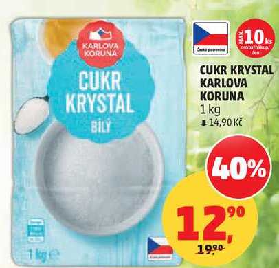 CUKR KRYSTAL KARLOVA KORUNA, 1 kg v akci