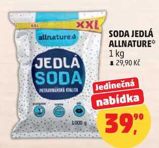 SODA JEDLÁ ALLNATURE, 1 kg