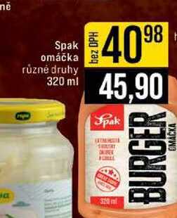 Spak omáčka různé druhy 320 ml