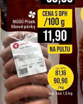 MÚÚÚ Písek 100 g libové párky