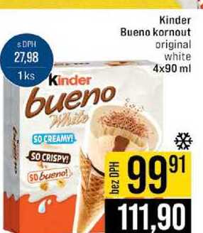Bueno kornout original white 4x90 ml