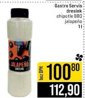 Gastro Servis dresink chipotle BBQ jalapeño 1l