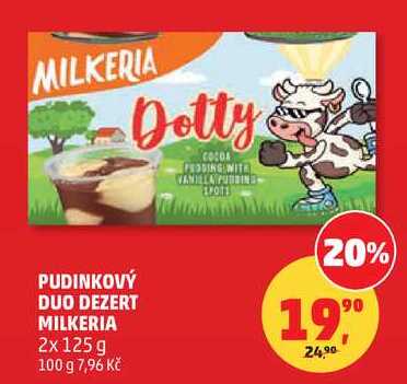 PUDINKOVÝ DUO DEZERT MILKERIA, 2x 125 g