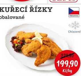 KUŘECÍ ŘÍZKY obalované 1kg