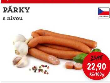 PÁRKY s nivou 100g
