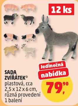 SADA ZVÍŘÁTEK, 12 ks