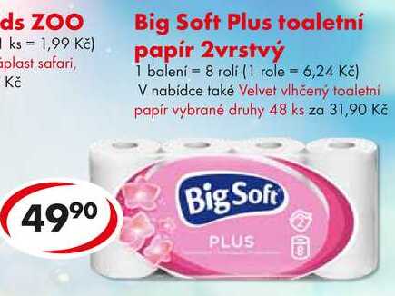 Big Soft Plus toaletní papír 2vrstvý, 8 rolí